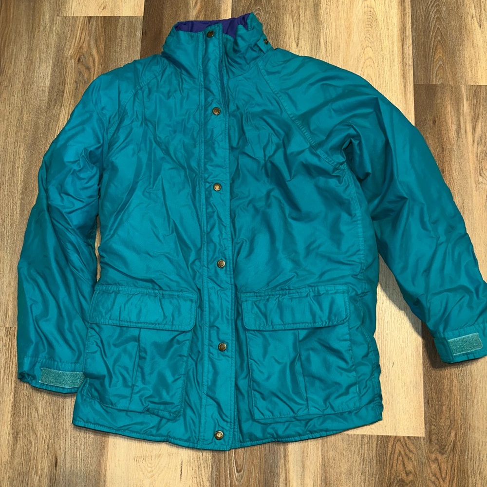 Cabelas Men’s 90’s Gore Tex Hunting Jacket Size M Teal & Purple Vintage No Hood!
